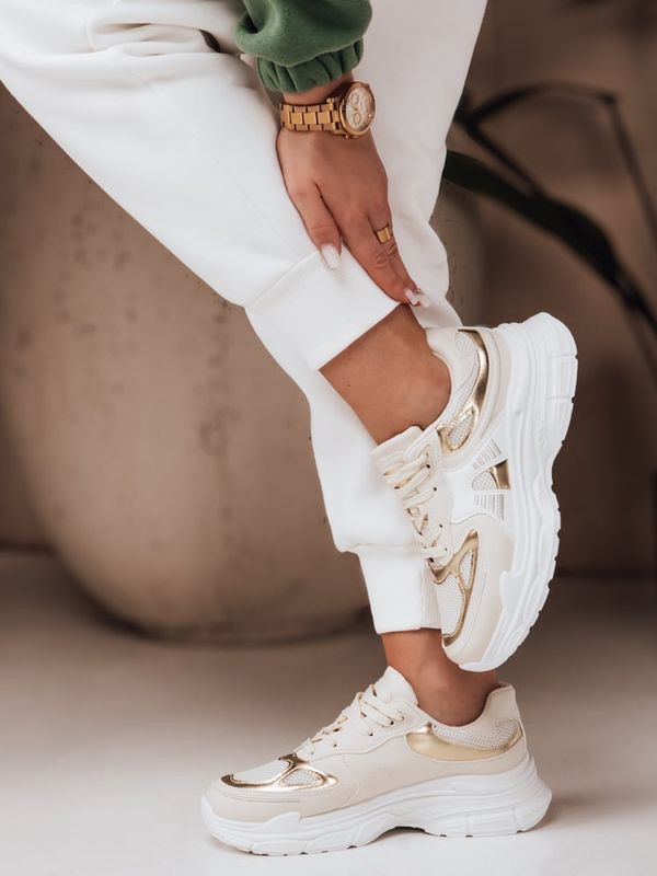 DStreet Sportowe sneakersy damskie AURAVIBE beżowe Dstreet