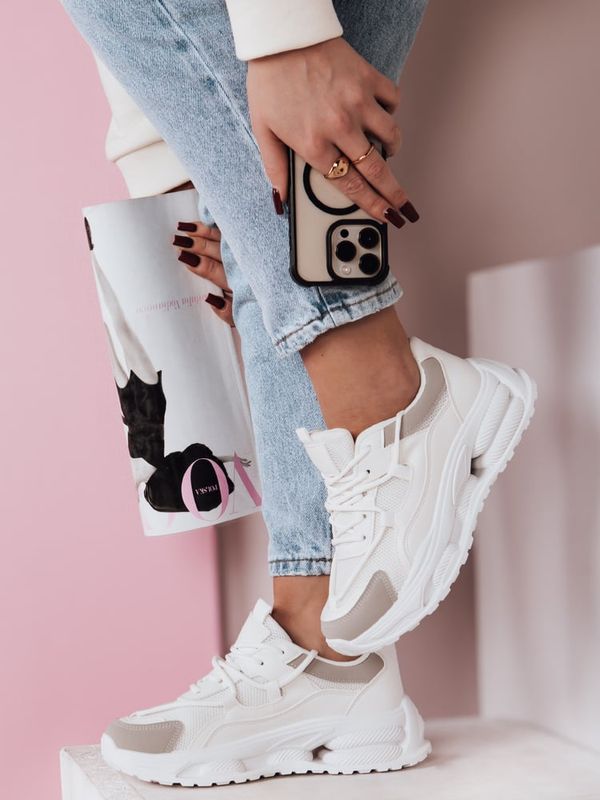 DStreet Sportowe sneakersy damskie AVOLIA białe Dstreet