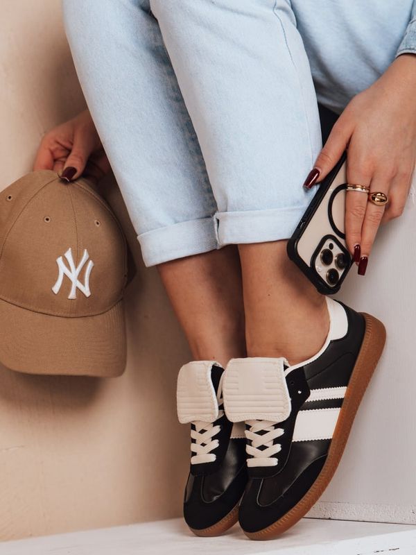 DStreet Sportowe sneakersy damskie SNIKAR czarne Dstreet