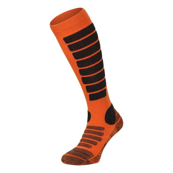 ALPINE PRO Sports knee-high socks made of merino wool ALPINE PRO RODE neon shocking orange