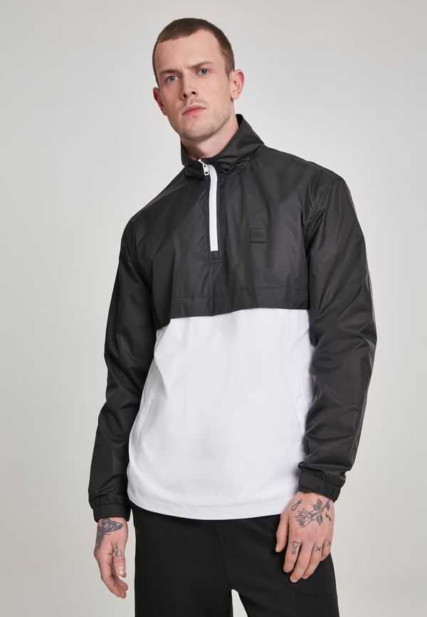 Urban Classics Stand Up Collar Pull Over Jacket blk/wht