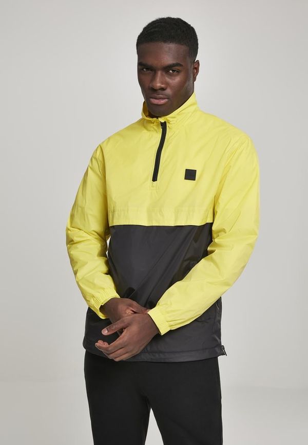 UC Men Stand Up Collar Pull Over Jacket Light Yellow/blk