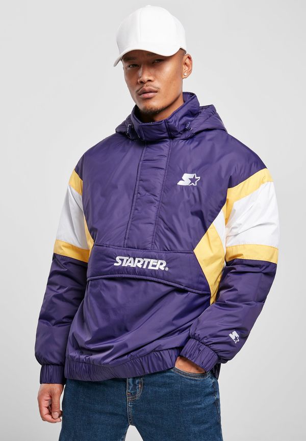 Starter Black Label Starter Color Block Half Zip Retro Jacket Starter Purple/WHT/Buff Yellow