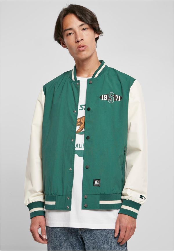 Starter Black Label Starter Nylon College Jacket Dark Fresh Green/Pale White