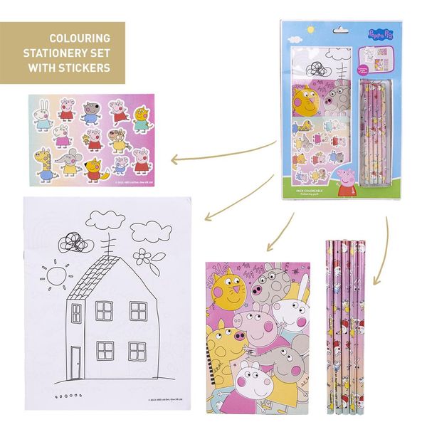 Peppa Pig STATIONERY SET COLOREABLE PEPPA PIG