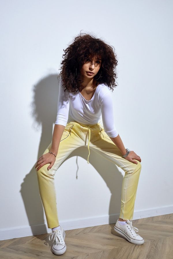 FASARDI Steamed women's lemon pants