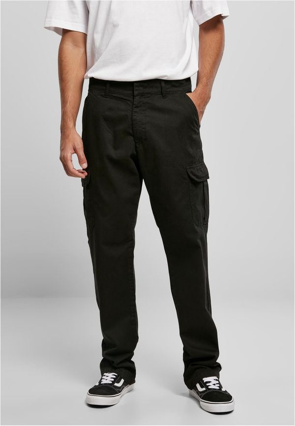 Urban Classics Straight Leg Cargo Pants - Black