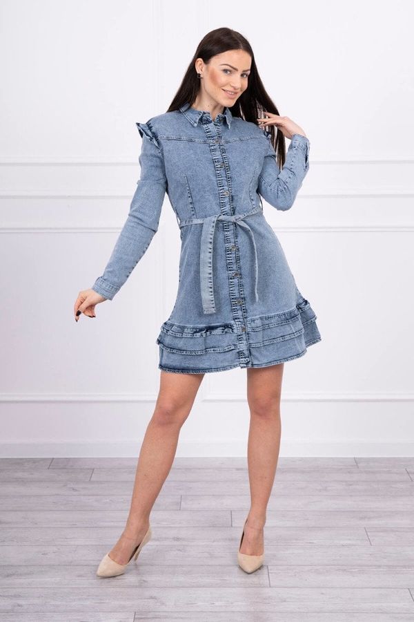 Kesi Stretch denim dress with flared bottom S/ML/XL