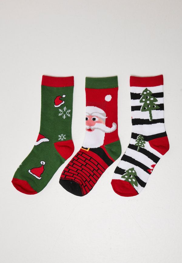 Urban Classics Stripe Santa Christmas Socks - 3-Pack multicolor