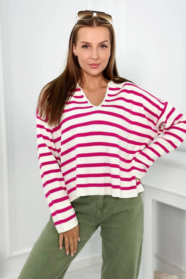 Kesi Striped fuchsia sweater