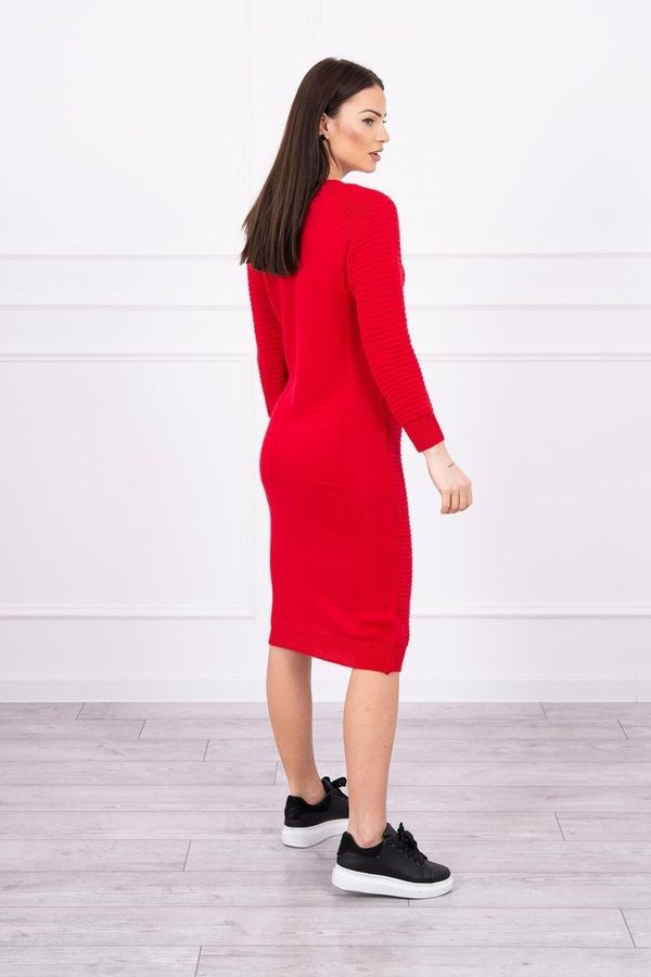 Kesi Striped sweater dress red