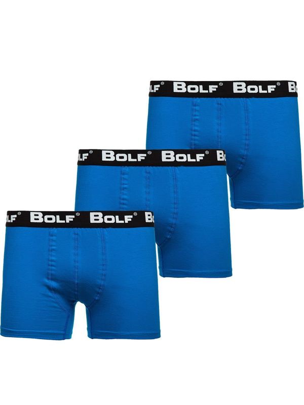 Kesi Stylish men's boxers 0953 3pcs - blue,