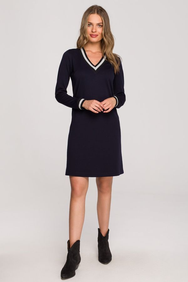 Stylove Stylove Woman's Dress S328 Navy Blue