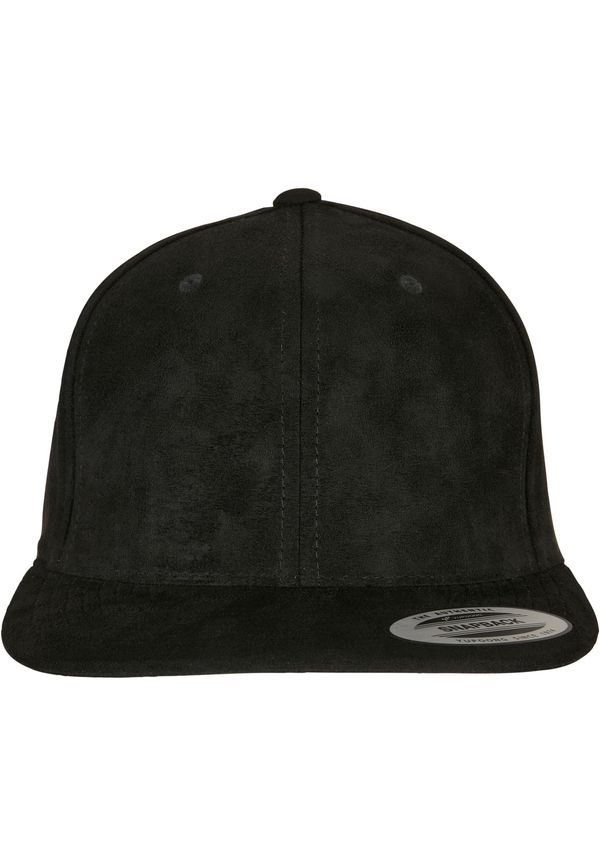 Flexfit Suede Leather Snapback Black