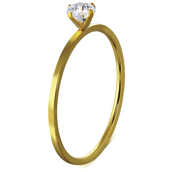 Kesi Surgical steel engagement ring in gold color