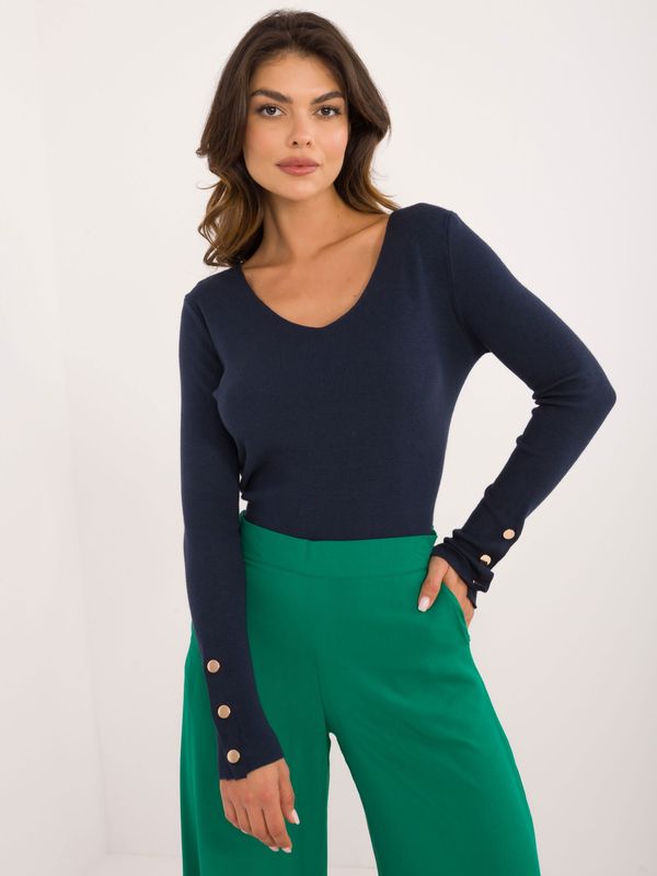 Wool Fashion Italia Sweater-AT-SW-2334.49-navy blue