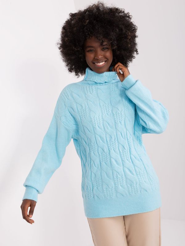 Fashionhunters Sweater-AT-SW-23401.97P-light blue