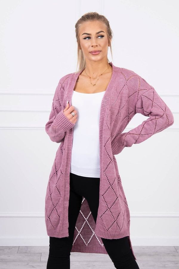 Kesi Sweater with a geometric pattern in dark pink