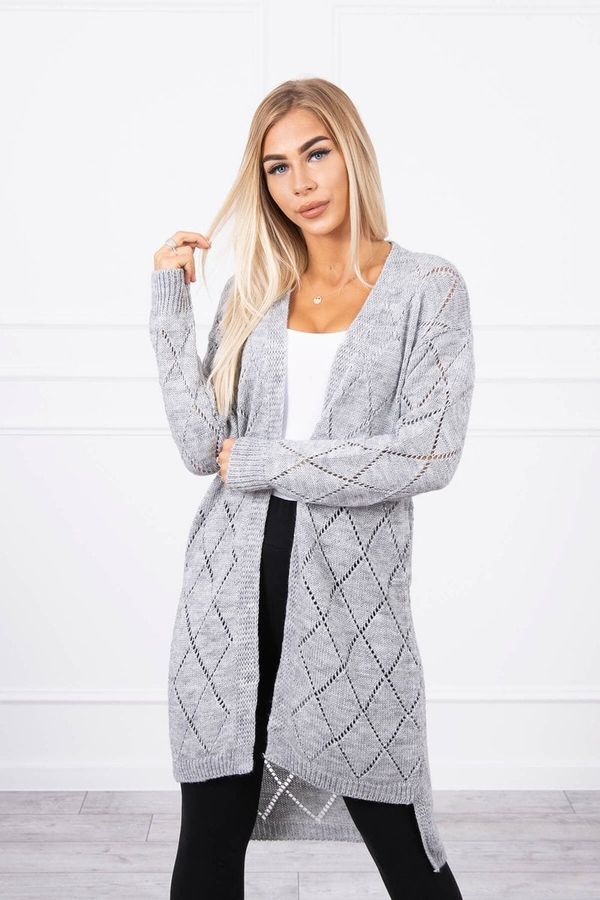 Kesi Sweater with a geometric pattern of gray color