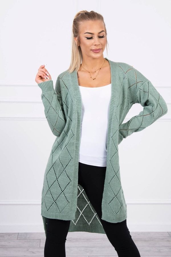 Kesi Sweater with geometric pattern dark mint