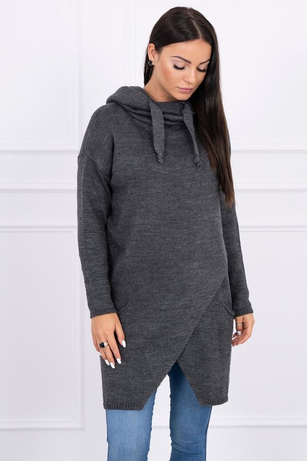 Kesi Sweater with graphite bottom edge