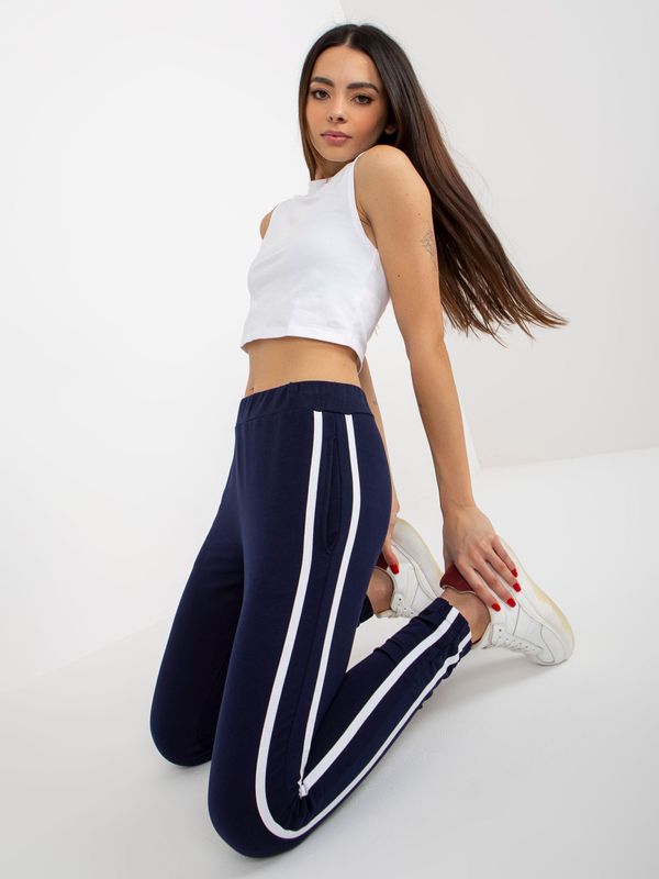 RUE PARIS Sweatpants-LO-DR-LK-238.22X-navy blue