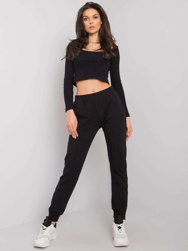 RUE PARIS Sweatpants-RV-DR-7365.17P-black