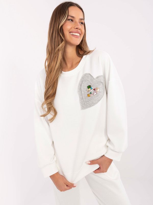 Italy Moda Sweatshirt-DHJ-BL-20322.72-ecru
