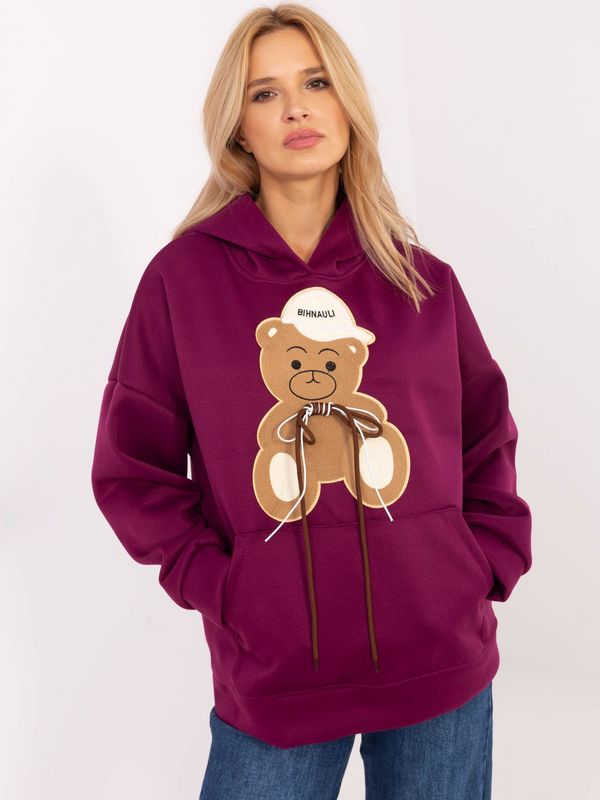 Italy Moda Sweatshirt-DHJ-BL-A8695.65P-purple