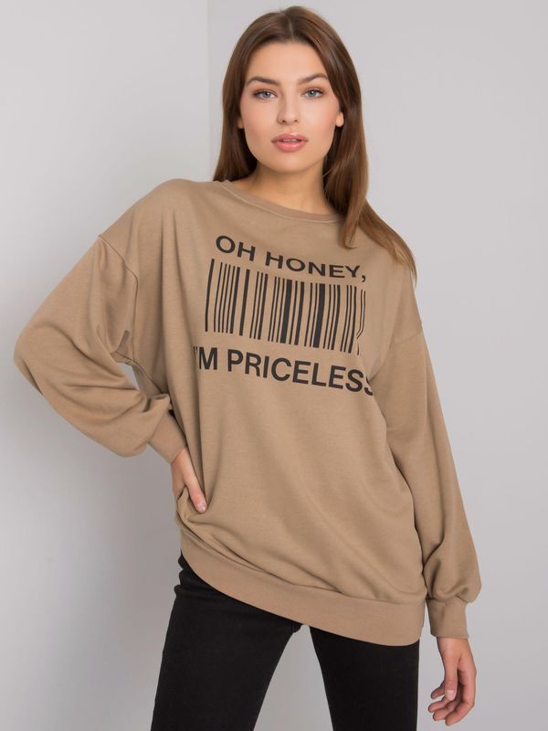 ex moda Sweatshirt-EM-BL-536/1U.84P-dark beige