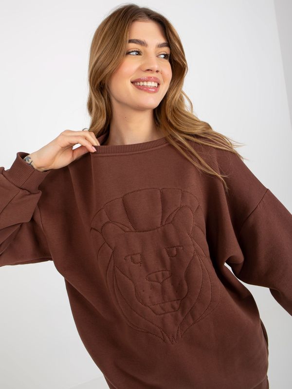ex moda Sweatshirt-EM-BL-617-4.41P-brown