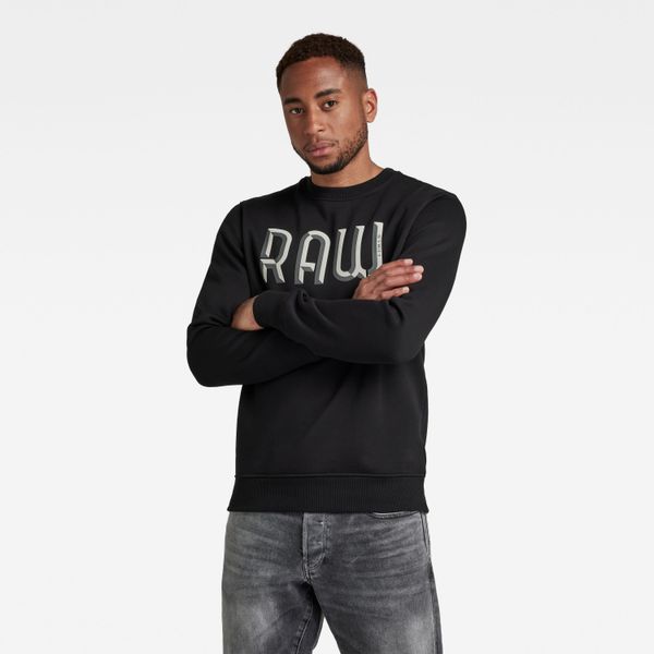 G Star Sweatshirt - G-star RAW Ashor sweat r black