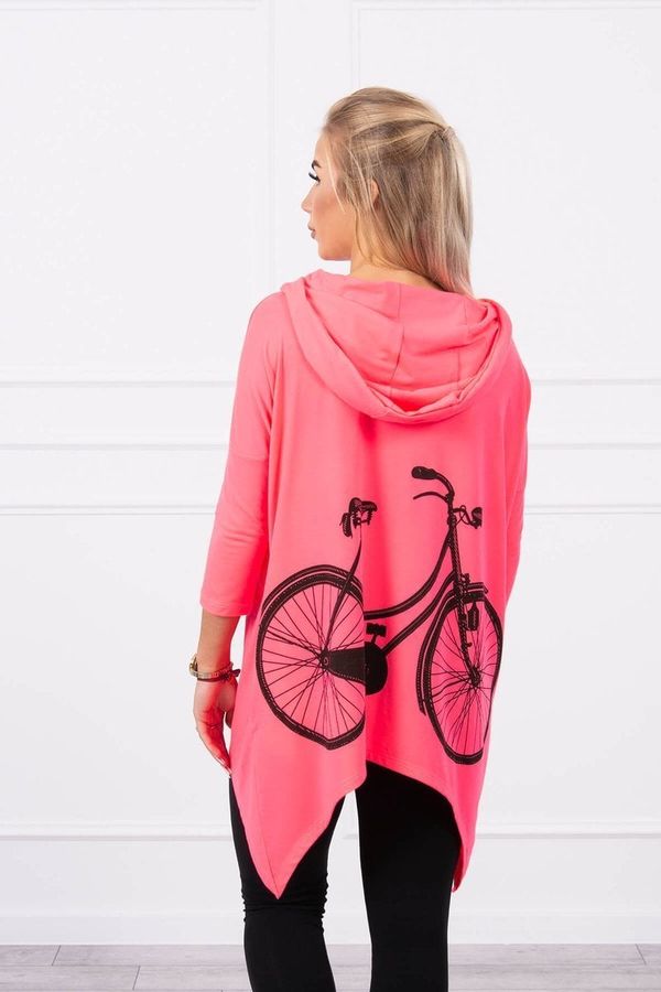 Kesi Sweatshirt with pink neon bicycle print