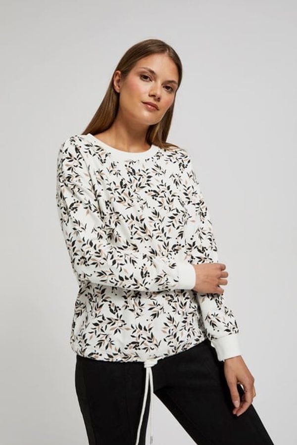 Moodo Sweatshirt with tie at waist and print