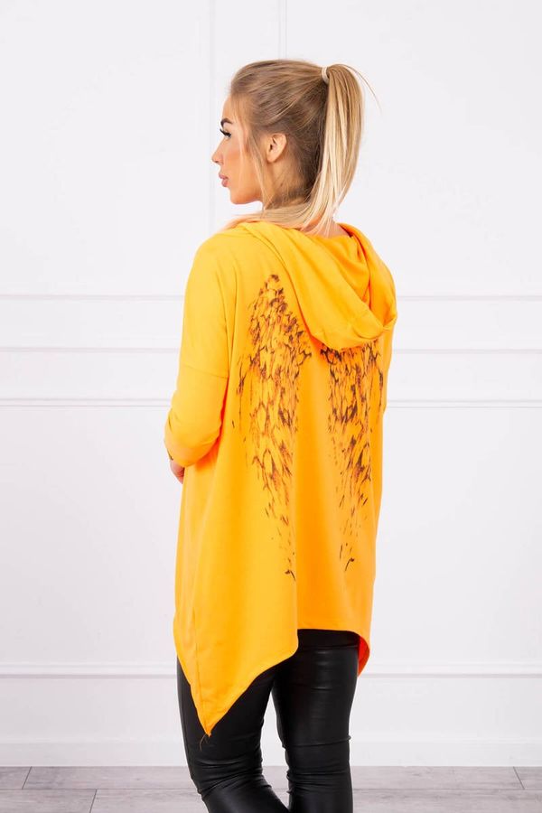 Kesi Sweatshirt with wing print orange neon