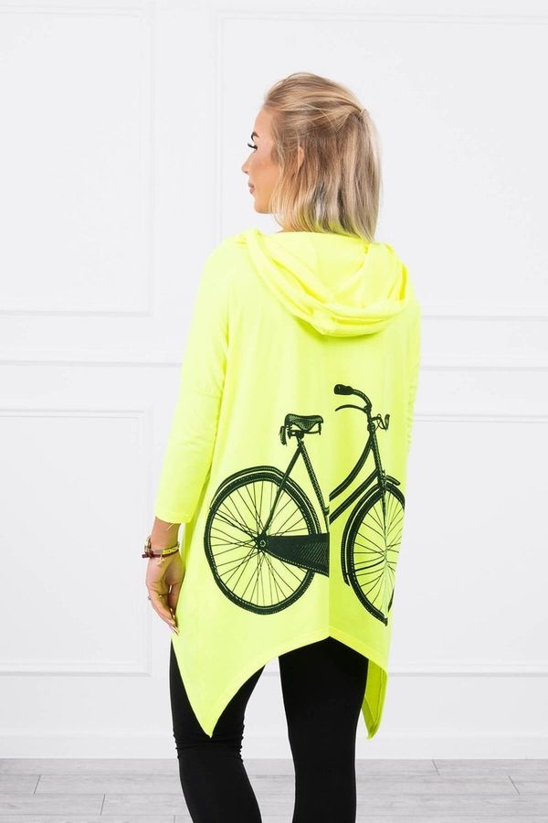 Kesi Sweatshirt with yellow neon print on bike