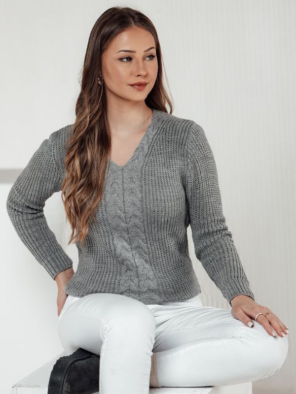 DStreet Sweter damski CASVINA jasnoszary Dstreet