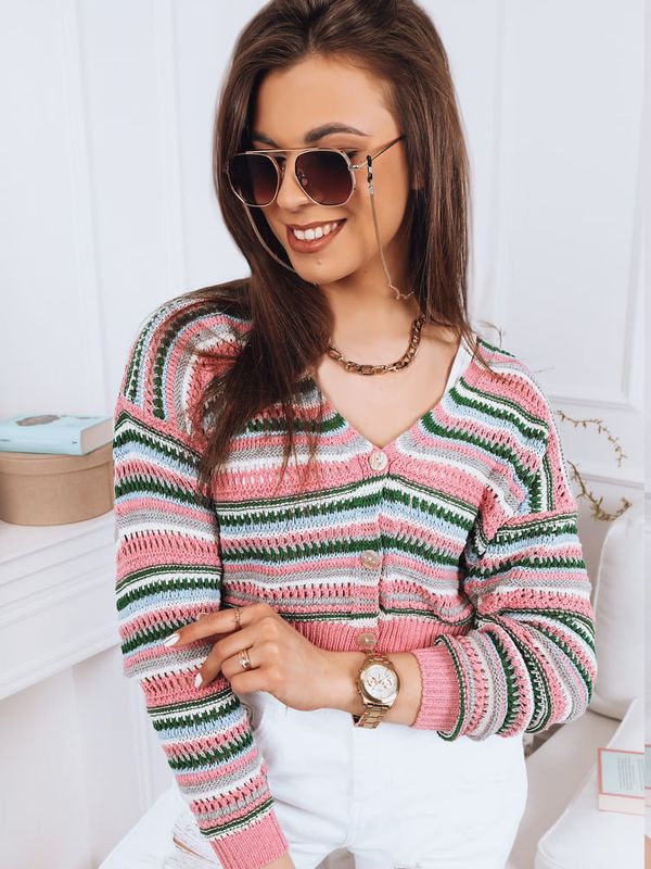 DStreet Sweter damski COLORFUL różowy Dstreet