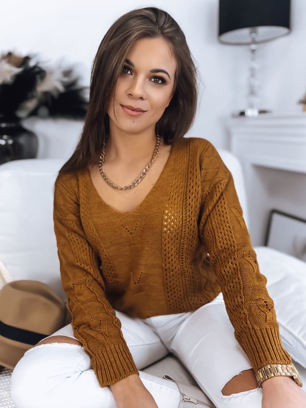 DStreet Sweter damski DARIA musztardowy Dstreet