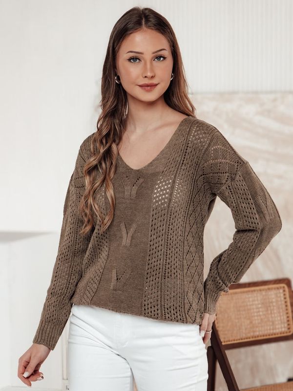 DStreet Sweter damski LACEONIA beżowy Dstreet