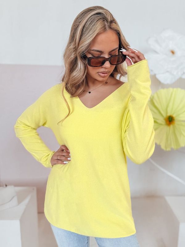 DStreet Sweter damski one size długi SOFTIL żółty Dstreet