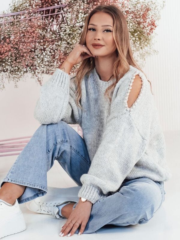 DStreet Sweter damski oversize PEARLIS szary Dstreet