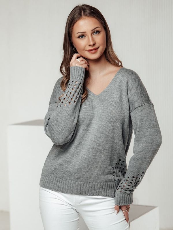 DStreet Sweter damski SOFTARE jasnoszary Dstreet
