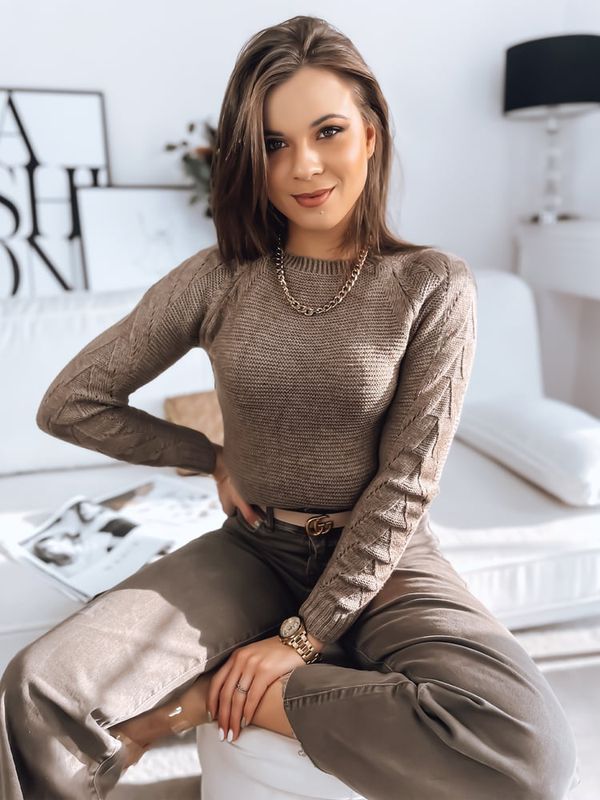 DStreet Sweter damski TAMI ciemnobeżowy Dstreet