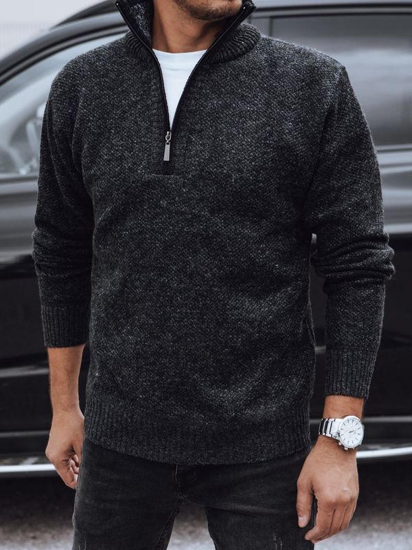 DStreet Sweter męski czarny Dstreet