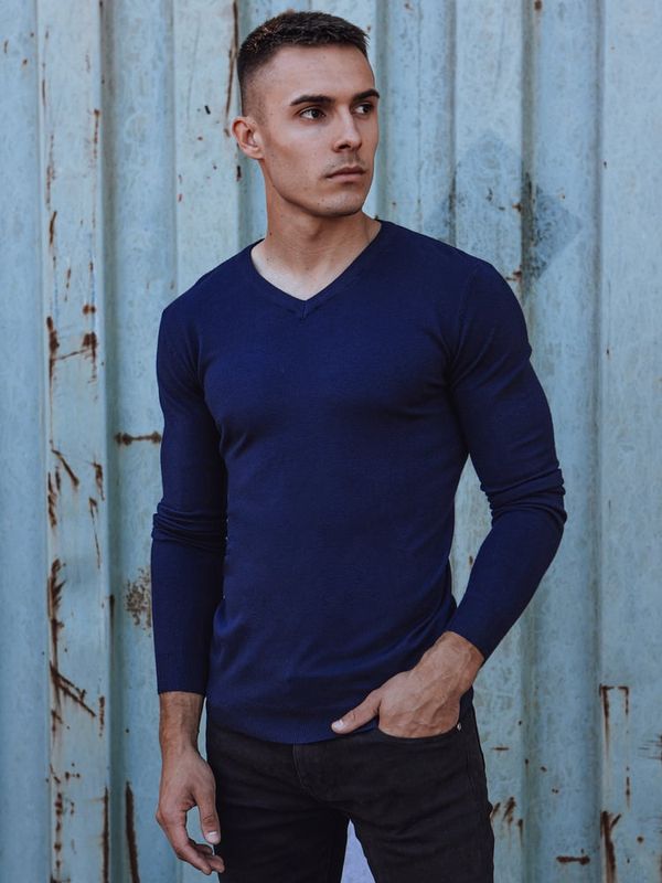 DStreet Sweter męski niebieski Dstreet