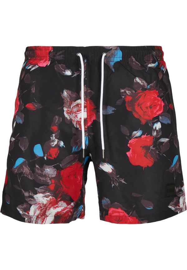 UC Men Swimsuit pattern shorts black rose aop