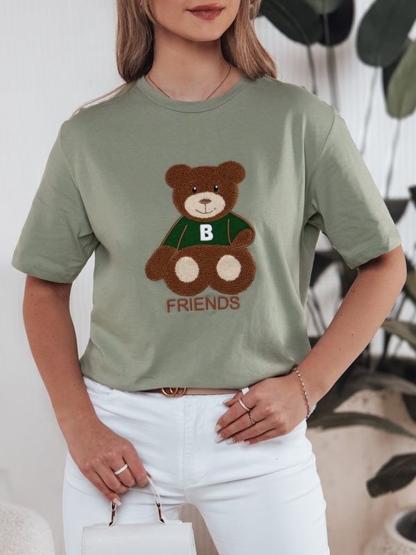 DStreet T-shirt damski BAREN ciemnozielony Dstreet