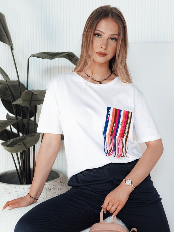DStreet T-shirt damski FROND biały Dstreet