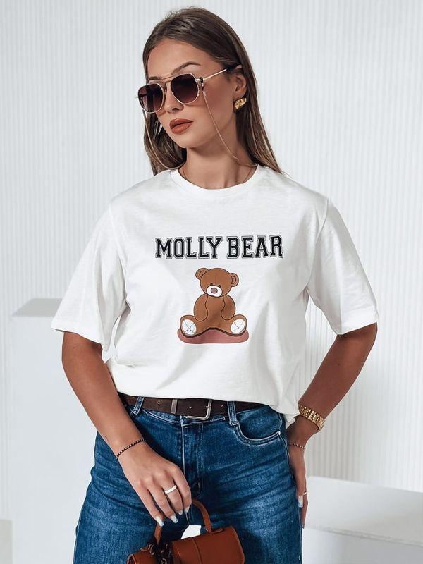 DStreet T-shirt damski MOLBER ecru Dstreet